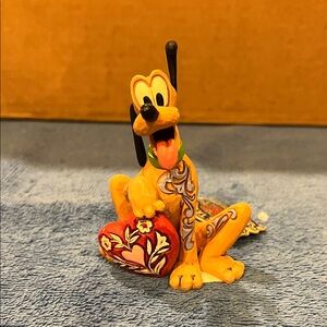 Disney Traditions Pluto Figurine with Heart